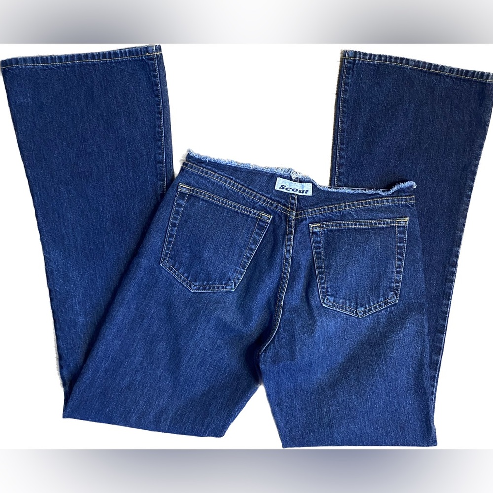 y2k low rise cut off flares